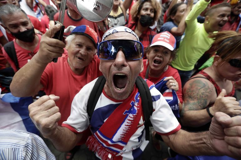 Costa Rica fans celebrate qualifying for Qatar 2022 World Cup