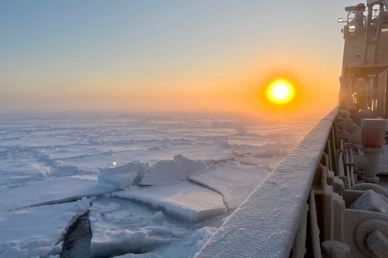 The ghostly mist rising from the Barents sea ice in this photo, seen from the deck of an icebreaker, is what Isaksen calls "sea smoke. It illustrates the heat exchange between the relatively warm ocean and cold atmosphere, a significant process for the severe warming over Svalbard and the Barents area."