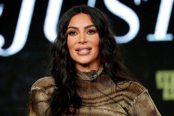 Television personality Kim Kardashian attends a panel for the documentary "Kim Kardashian West: The Justice Project" during the Winter TCA (Television Critics Association) Press Tour in Pasadena, California, U.S.