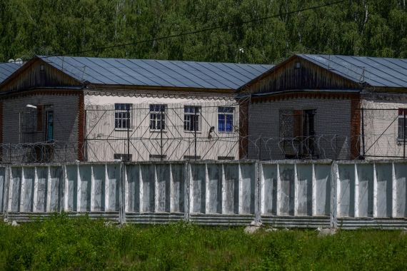 A photograph taken on June 23, 2022 shows a strict-regime penal colony IK-6 where jailed Kremlin critic Alexei Navalny was transferred to in March 2022, near the village of Melekhovo outside the town of Vladimir, some 250 kilometres outside Moscow. - (Photo by Natalia KOLESNIKOVA / AFP)