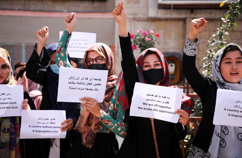 Afghan women's rights defenders.