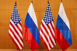 Russian and U.S. flags