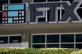 Large FTX letters on office building