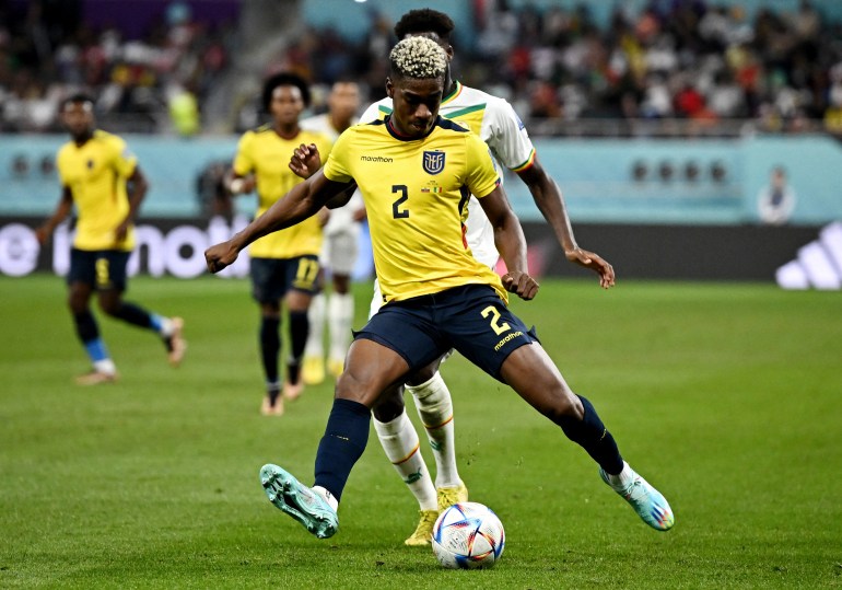 Ecuador's Felix Torres in action