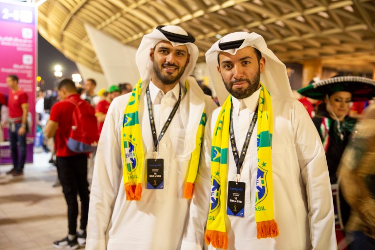 Abdul Aziz and friend Brazil fan