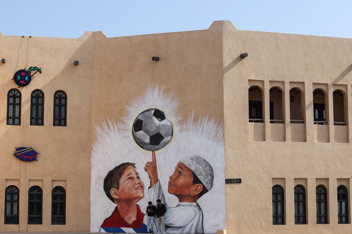 Mural in Katara cultural village, Doha, Qatar.