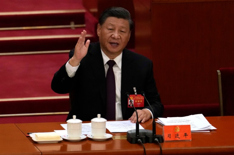 A photo of the Chinese President Xi Jinping.