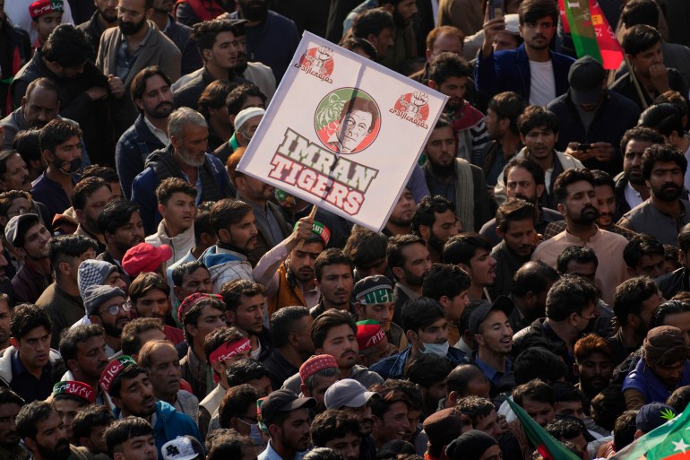 Supporters of Pakistan's former Prime Minister Imran Khan.
