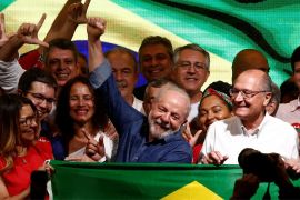 Lula da Silva with supporters