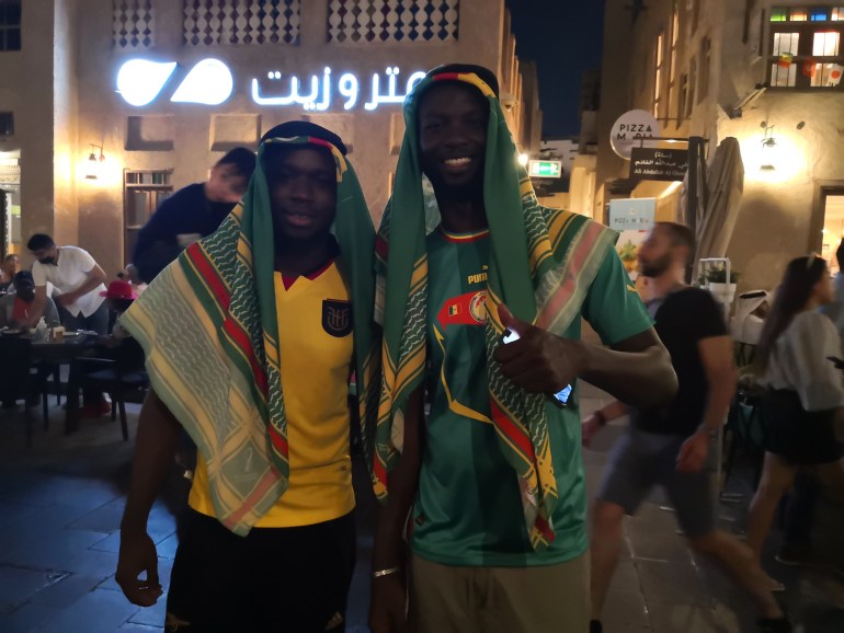 Muhammad and Amin, Senegal fans, are ecstatic their team made it to the knockout round