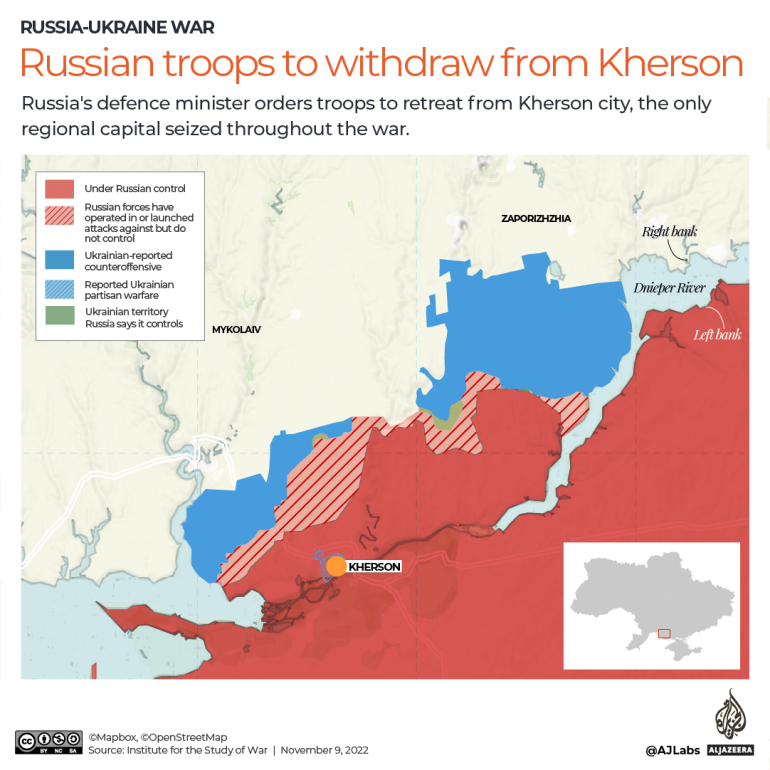 INTERACTIVE- RUSSIAN TROOPS TO WITHDRAW FROM KHERSON - NOV 9