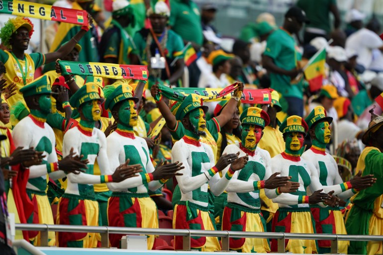 Senegal fans in the stands before the match | Qatar v Senegal, Group A, FIFA World Cup 2022, November 25, Al Thumama Stadium in Doha, Qatar [Sorin Furcoi/Al Jazeera]
