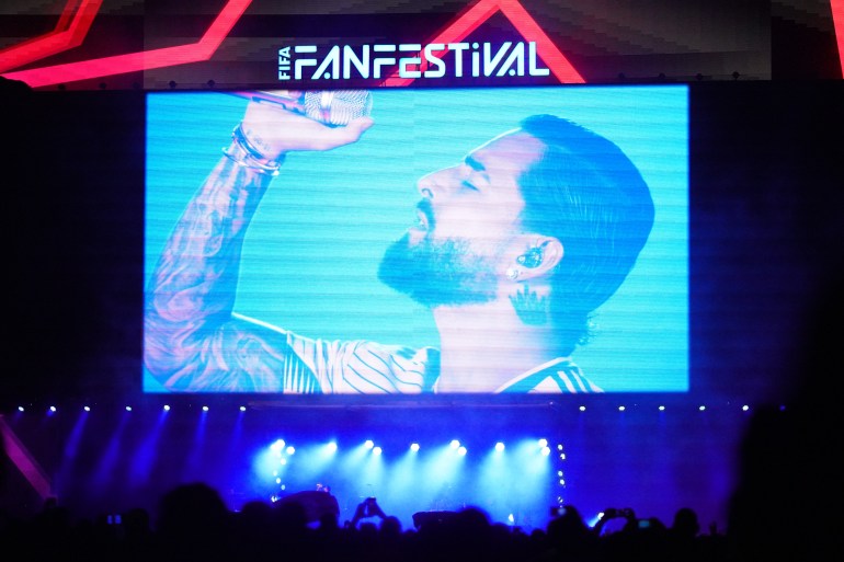 Maluma concert at the FIFA Fan Festival in Doha, Qatar