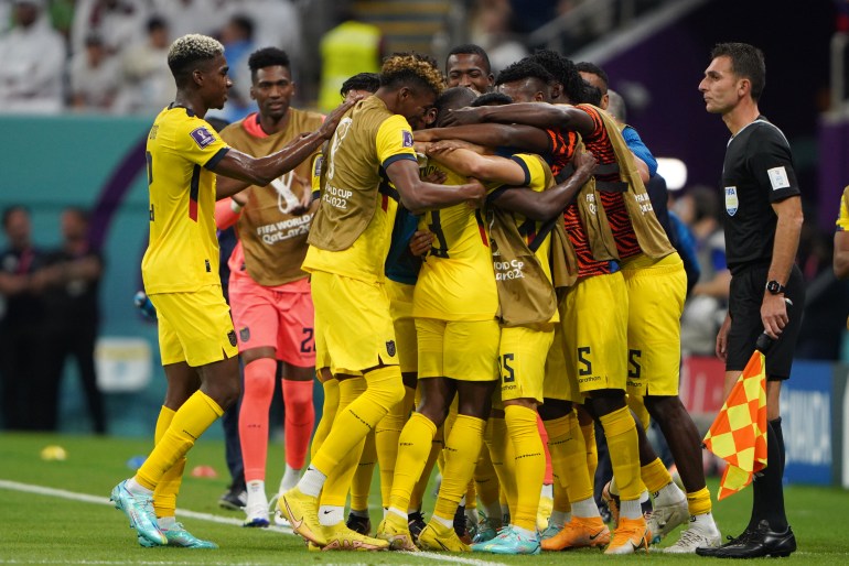 Ecuador players celebrate