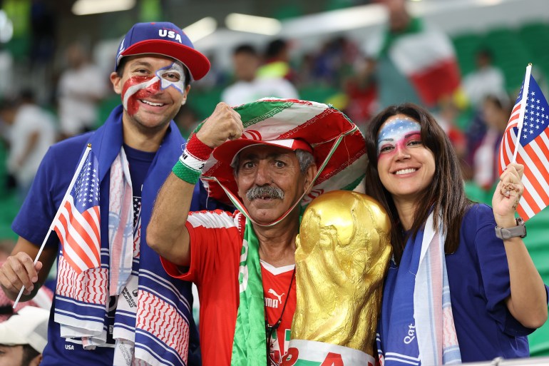 Fans at Iran v USA match