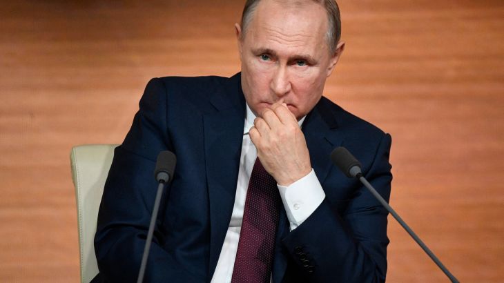Putin in his annual year-end news conference.