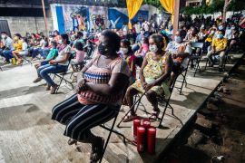 Members of the Afro-Mexican community take part in the annual festival dedicated to San Nicolas Tolentino, in Cuajinicuilapa, Guerrero state, Mexico.