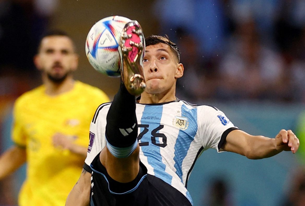 Argentina's Nahuel Molina in action