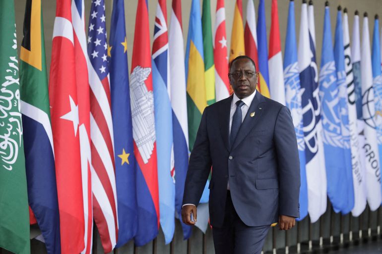 Senegal President Macky Sall arrive for the G20 Leaders' Summit in Bali,