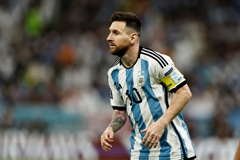 Argentina's Lionel Messi during the match against the Netherlands.