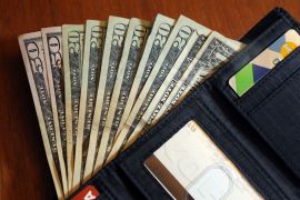 US dollars in a wallet