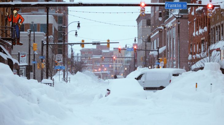 Photo of Buffalo, New York, after a massive winter storm