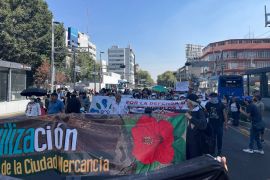 Residents of Mexico City protest the rising rents because of Airbnb
