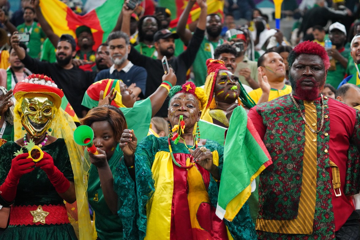 Cameroon fans celebrate