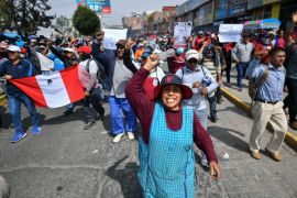 Peruvian protesters march to demand removal of President Dina Boluarte