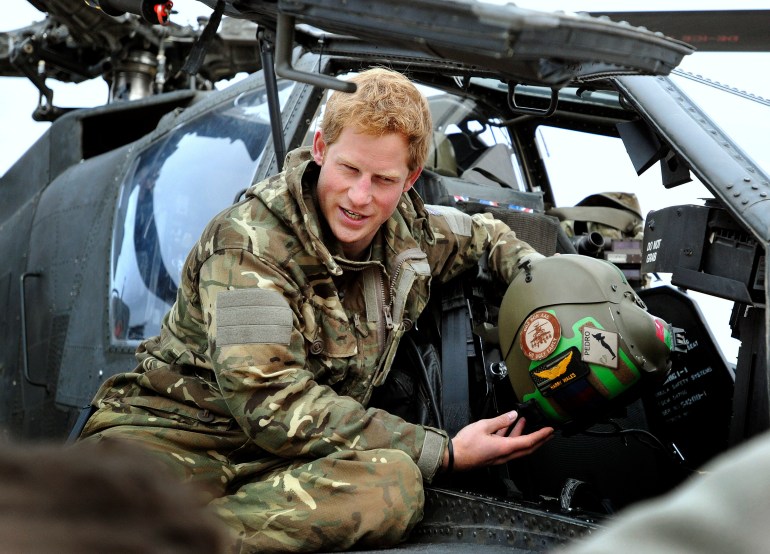 Britain's Prince Harry speaks during an interview with media at Camp Bastion, southern Afghanistan in this photograph taken December 12, 2012, and released January 21, 2013. The Prince, who is serving as a pilot/gunner with 662 Squadron Army Air Corps, is on a posting to Afghanistan that runs from September 2012 to January 2013. Photograph taken December 12, 2012. REUTERS/John Stillwell/Pool (AFGHANISTAN - Tags: MILITARY POLITICS SOCIETY MEDIA ROYALS CONFLICT)