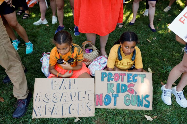 Protest against US gun laws
