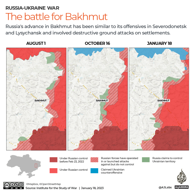 INTERACTIVE-WHO CONTROLS WHAT IN BAKHMUT