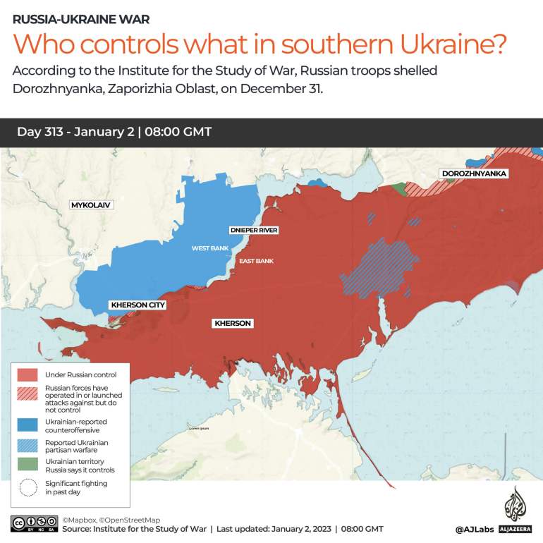 INTERACTIVE_UKRAINE_CONTROL MAP DAY313_Jan2_INTERACTIVE-WHO CONTROLS WHAT IN SOUTHERN KHERSON