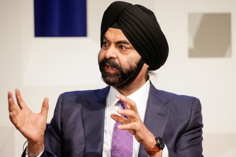 Mastercard President and CEO Ajay Banga speaks to attendees during the Department of Homeland Security's Cybersecurity Summit in Manhattan, New York, U.S., July 31, 2018.