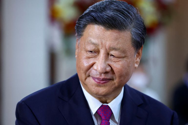 A portrait of Chinese President Xi Jinping