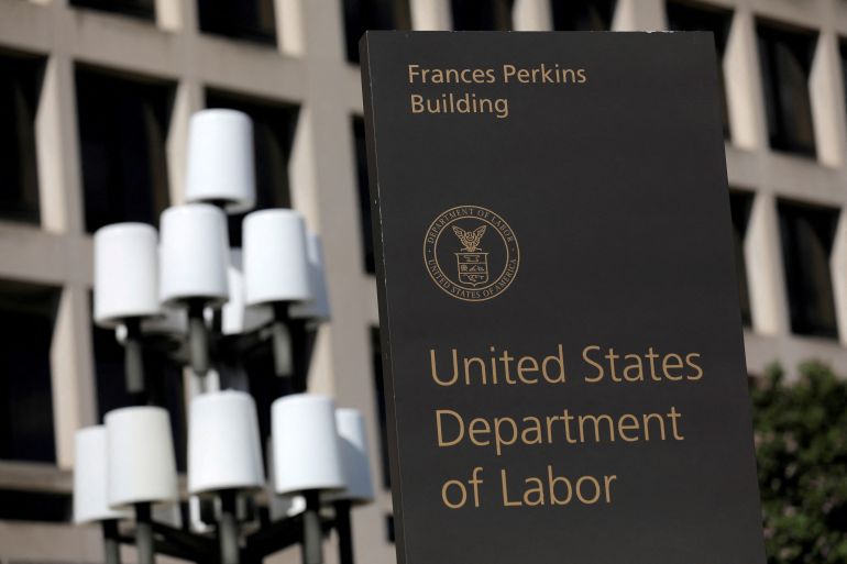The United States Department of Labor building in Washington, DC, the US.