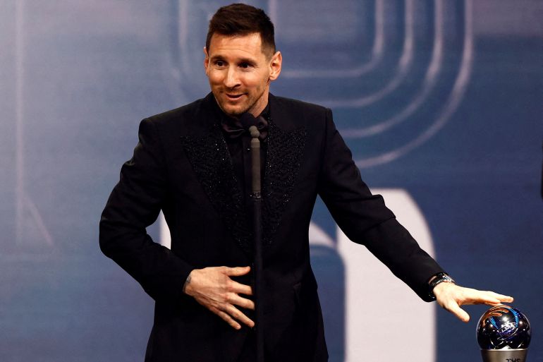 Paris St Germain's Lionel Messi winner of The Best FIFA Player award 2022 REUTERS/Sarah Meyssonnier TPX IMAGES OF THE DAY