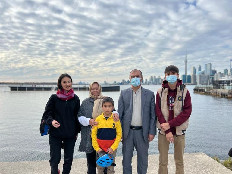 A photo of Aqila and family at Toronto Island.