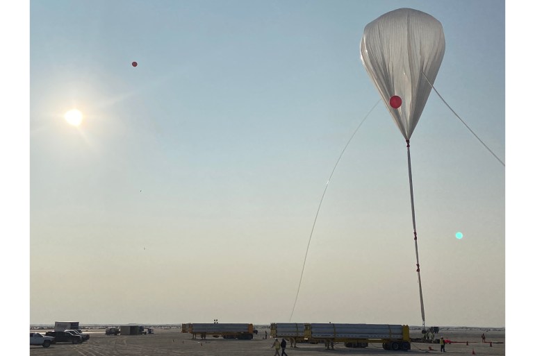 High altitude balloon to carry a space capsule high into the atmosphere 