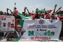 Supporters of Peter Obi attend a rally