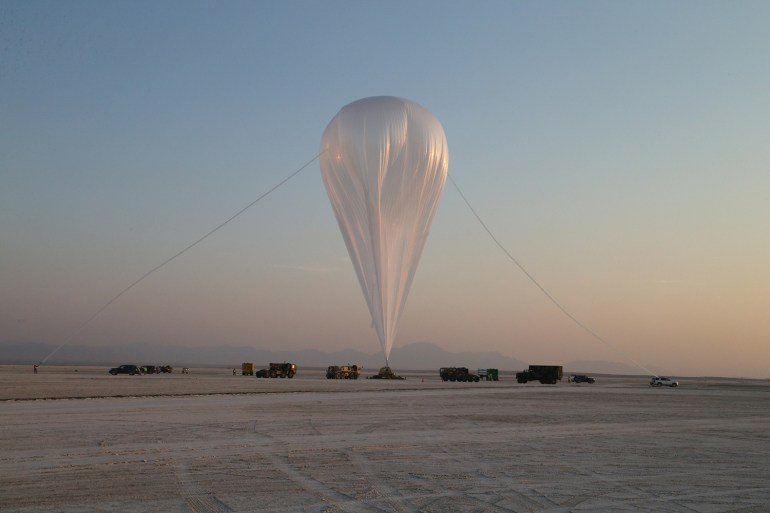 Starliner Parachute Reliability Test Balloon Prelaunch Wide HighRes