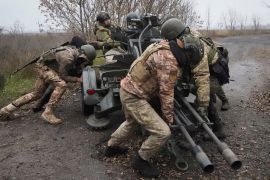 Soldiers on the front line in Ukraine