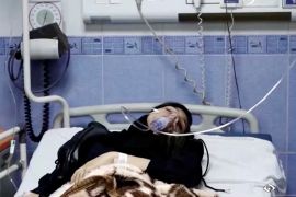 A young woman lies in hospital after reports of poisoning at an unspecified location in Iran in this still image from video from March 2, 2023. WANA/Reuters TV via REUTERS ATTENTION EDITORS - THIS IMAGE HAS BEEN SUPPLIED BY A THIRD PARTY. IRAN OUT. NO COMMERCIAL OR EDITORIAL SALES IN IRAN. No use BBC Persian. No use VOA Persian. No use Manoto. No use Iran International.