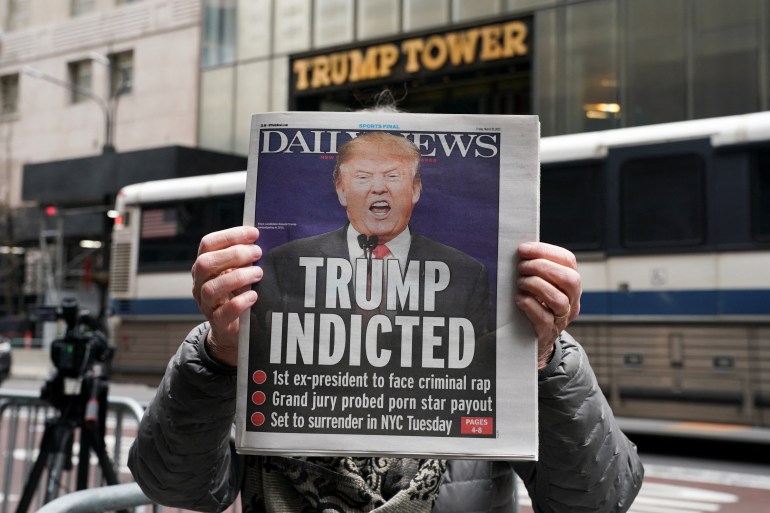 newspaper saying trump indicted