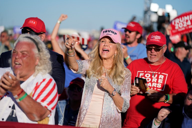 Supporters of former President Donald Trump in Waco, Texas