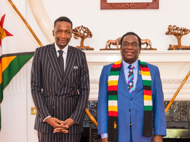Uebert Angel and President of Zimbabwe Emmerson Mngangagwa