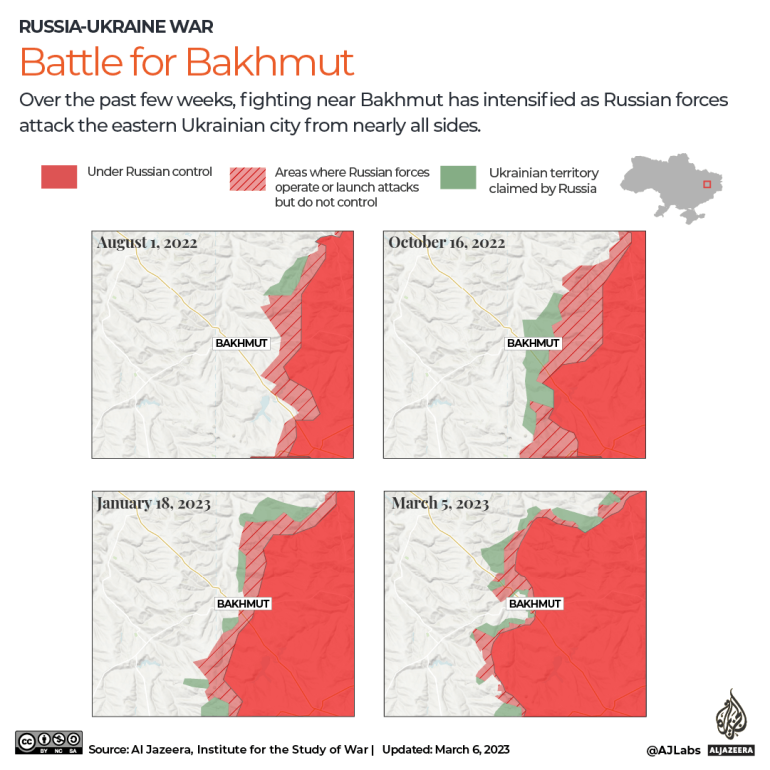 Interactive map of Bakhmut