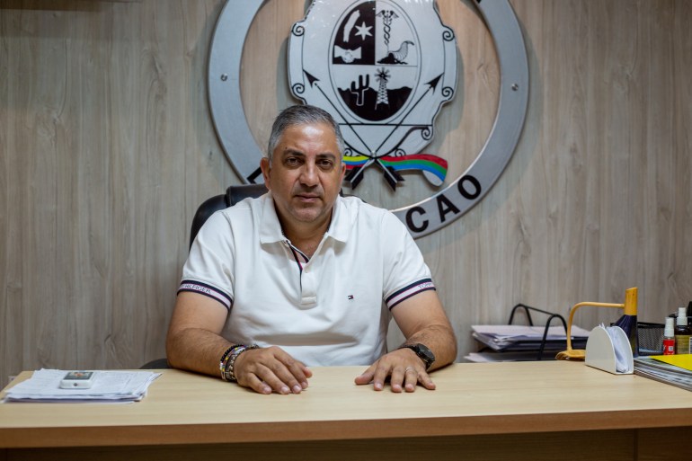 Maicao’s mayor, Mohamad Jaafar Dasuki, sits in his office