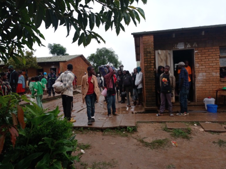 Some of the Cyclone Freddy survivors at a camp in Blantyre, Malawi [Rabson Kondowe/Al Jazeera]