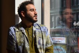 Martin Yousif Zebari looks out a window